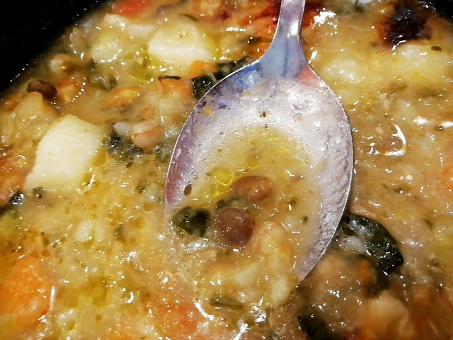 サイゼリヤのレンズ豆とスペルト小麦のミネストローネのレンズ豆