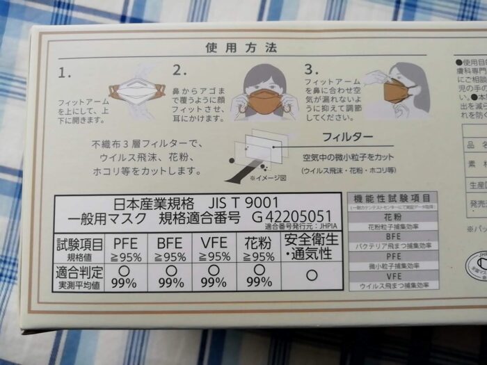富士のコンパクト フォルムマスク ミルクティーの試験項目と適合判定